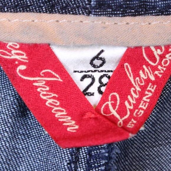 LUCKY BRAND Manhattan Trouser Wide Leg in Dark Blue Women's Size 28 = 6 - Picture 9 of 10